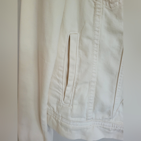 Free People Rumors Denim jacket in Ecru size XL - Picture 2 of 10